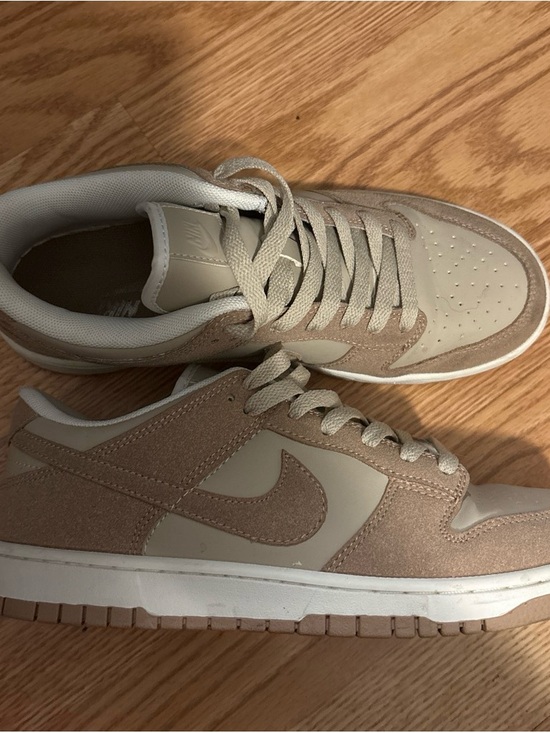 Nike Shoes - Nike Dunk Low-Top Sneakers in Beige and Cream Suede